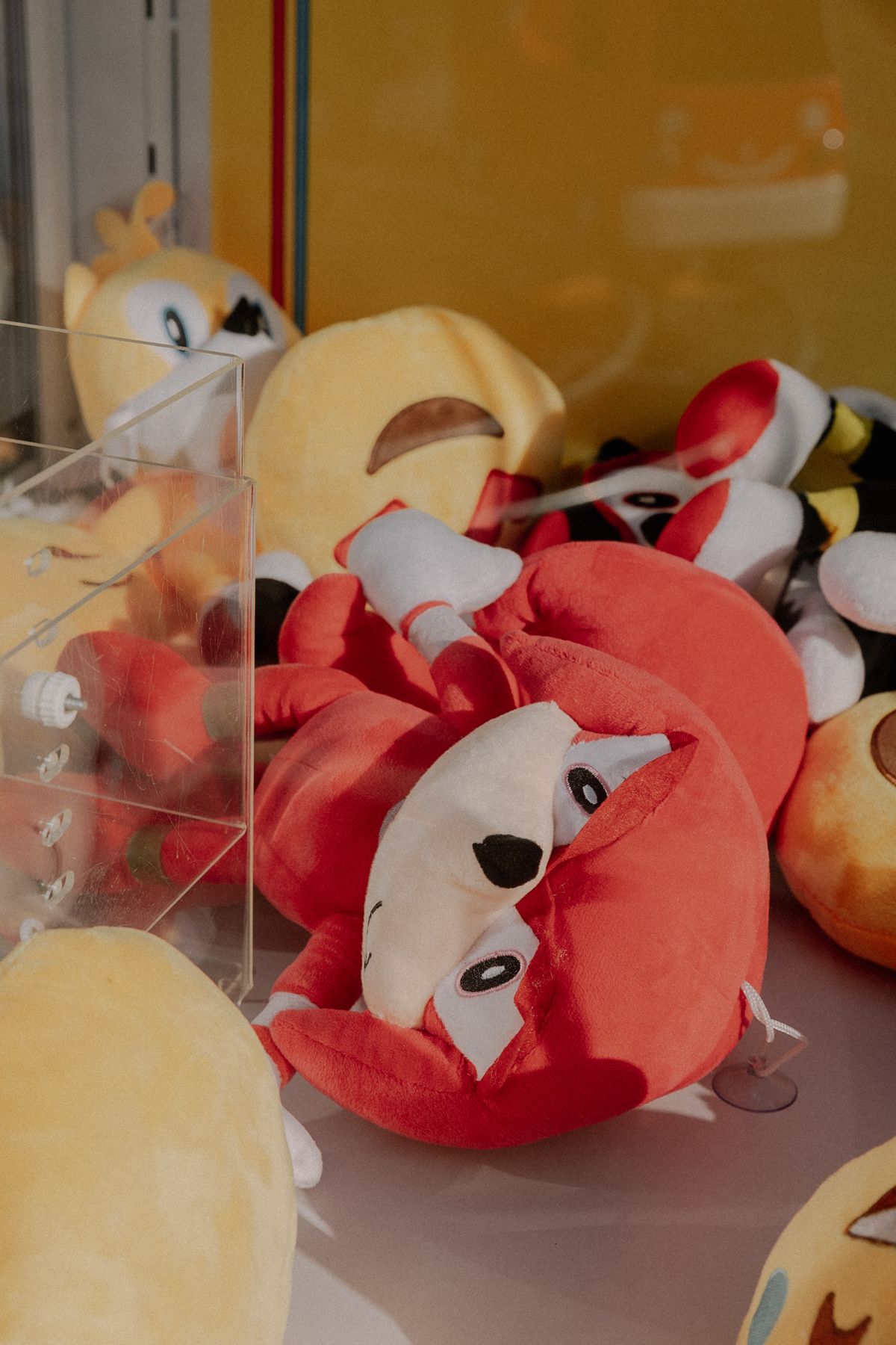 Colorful character plush toys ready for a surprise
